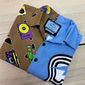 Men’s Prada Double Match Bowling Shirts